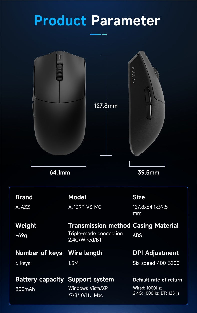 Mouse Sem Fio Bluetooth Tri Mode