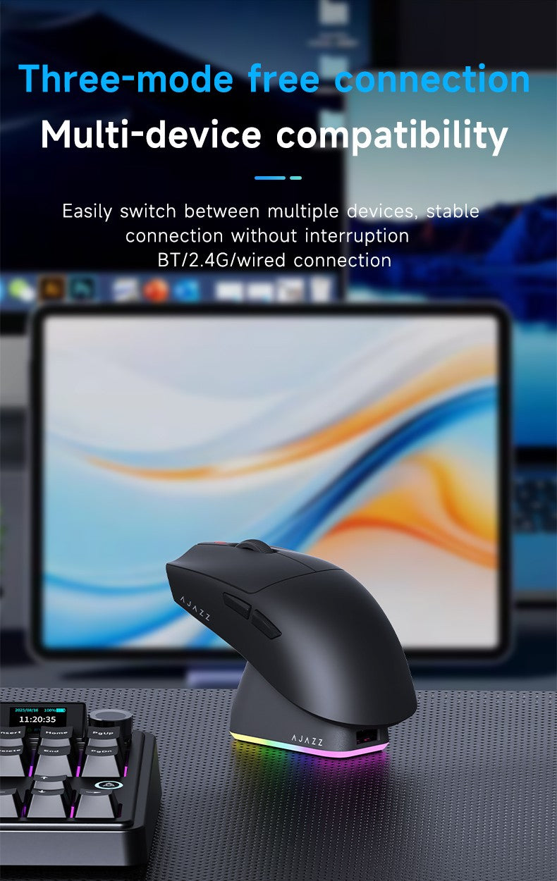 Mouse Sem Fio Bluetooth Tri Mode