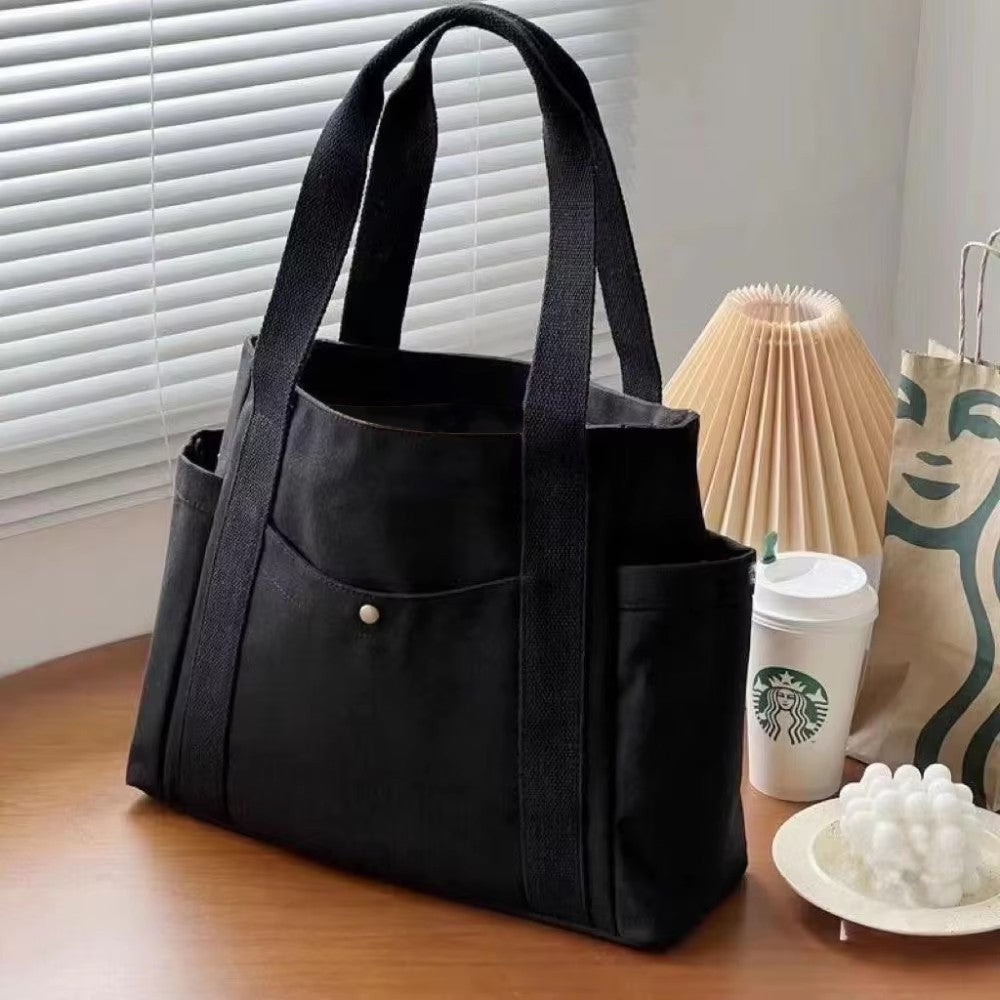 Bolsa De Ombro Grande Em Tecido Oxford