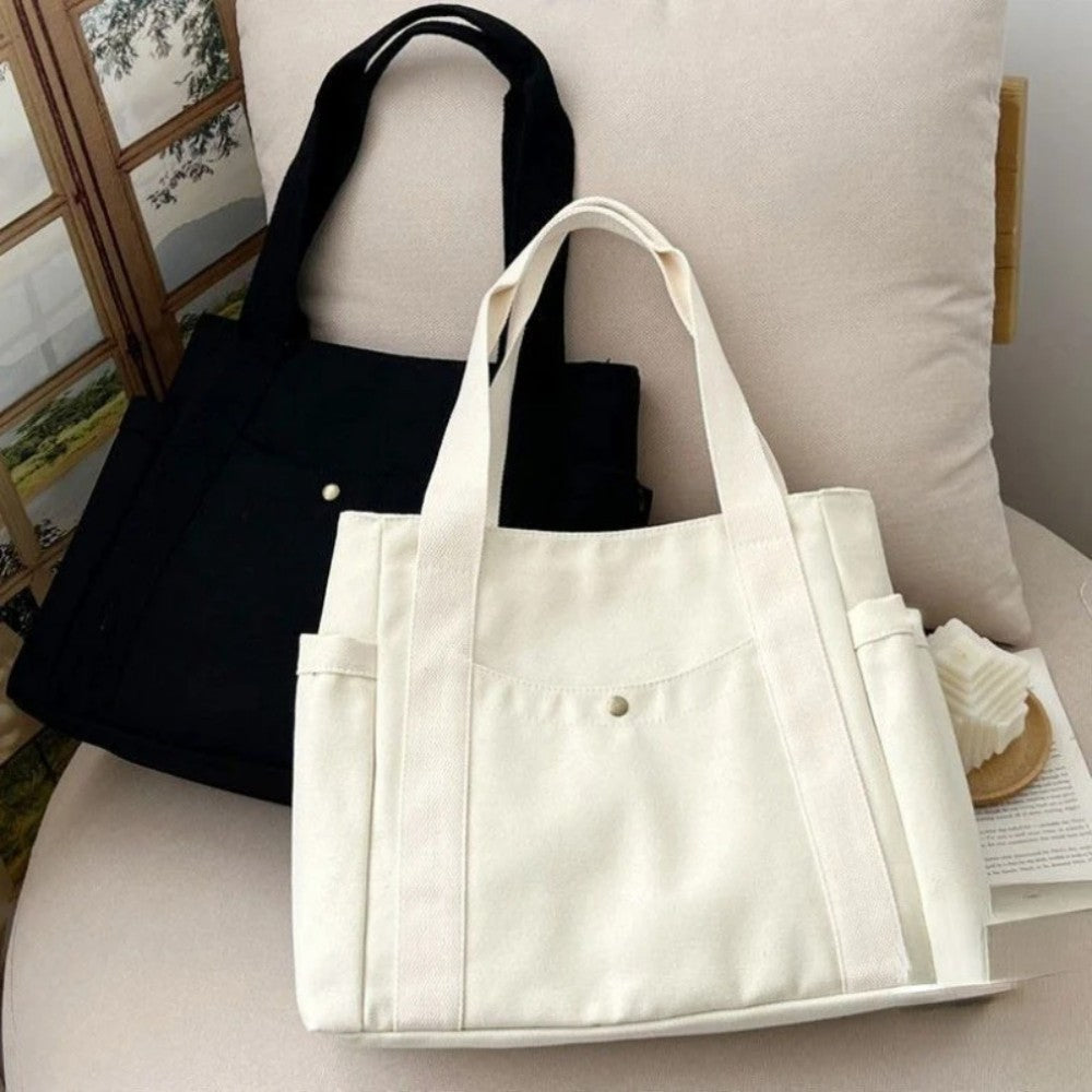 Bolsa De Ombro Grande Em Tecido Oxford