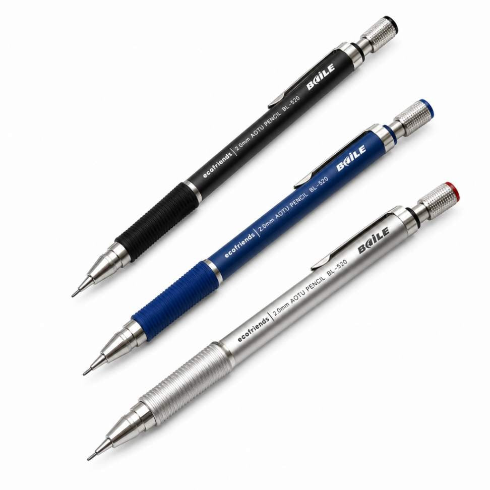 Kit Lapiseira 0.2mm Com Borracha
