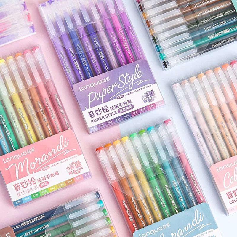 Kit Canetas Gel Coloridas Com 9 Cores