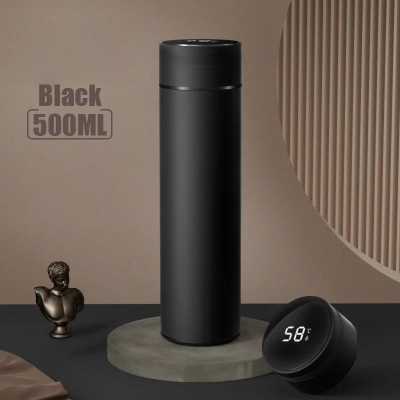 Garrafa Térmica Em Aço Inoxidável Com Display De Temperatura