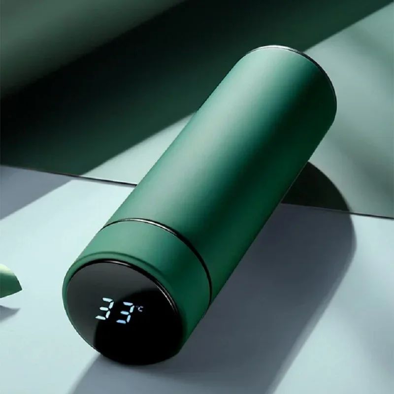Garrafa Térmica Em Aço Inoxidável Com Display De Temperatura