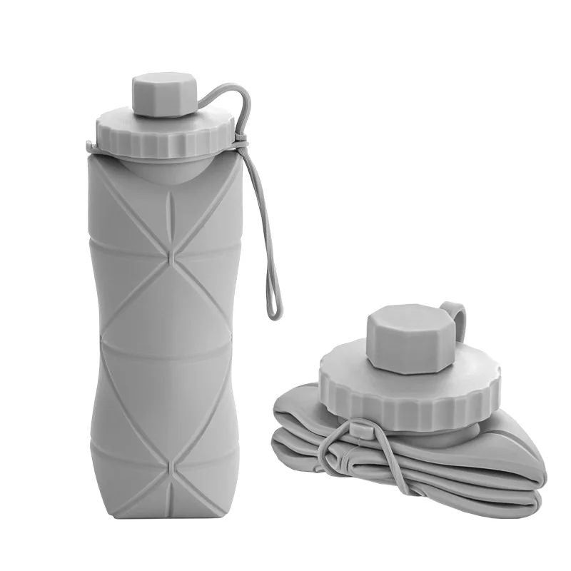 Garrafa Dobrável De Silicone 600ml
