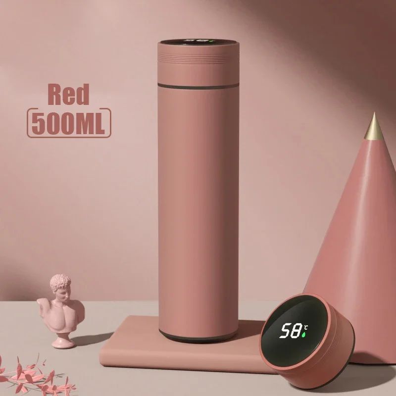 Garrafa Térmica Em Aço Inoxidável Com Display De Temperatura