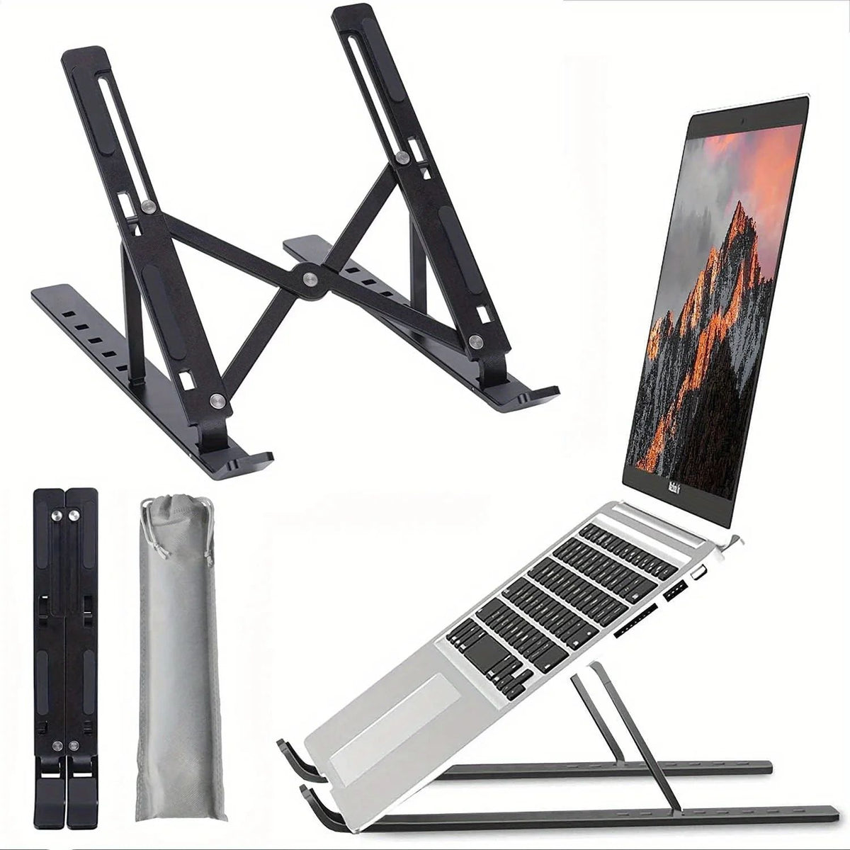 Suporte Ajustável Para Notebook Em Alumínio