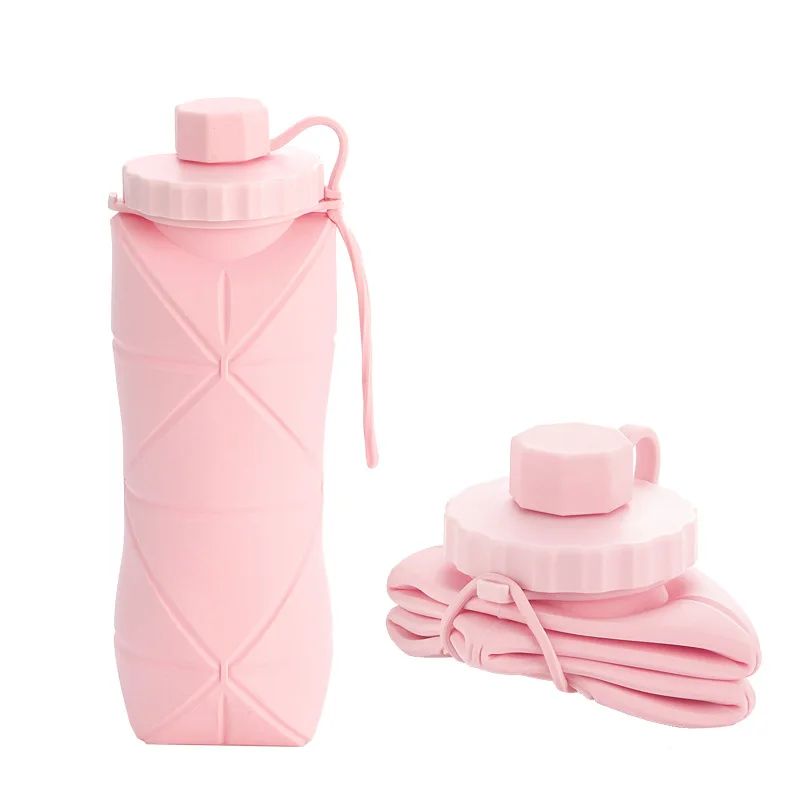 Garrafa Dobrável De Silicone 600ml