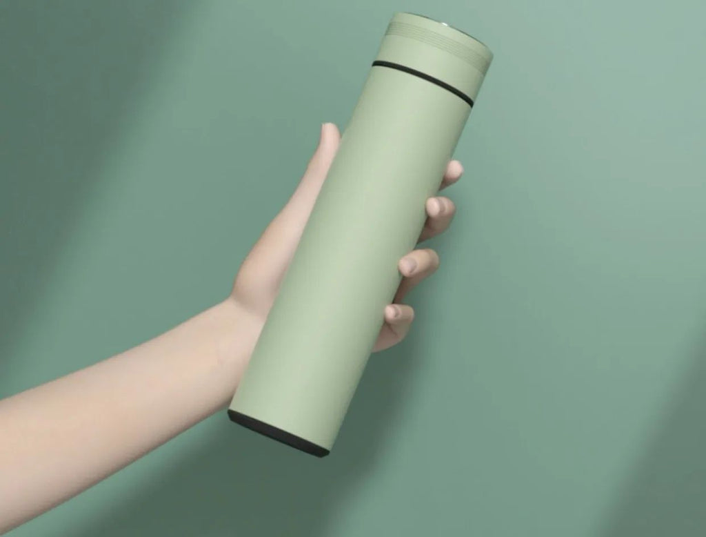 Garrafa Térmica Em Aço Inoxidável Com Display De Temperatura