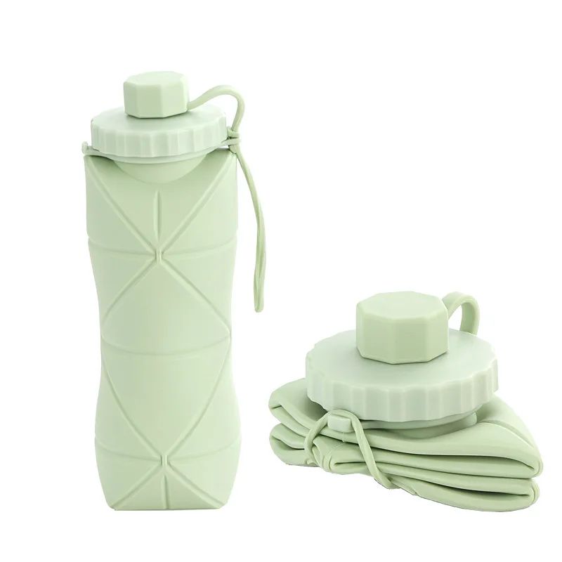 Garrafa Dobrável De Silicone 600ml