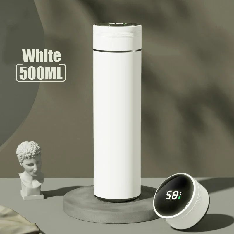 Garrafa Térmica Em Aço Inoxidável Com Display De Temperatura