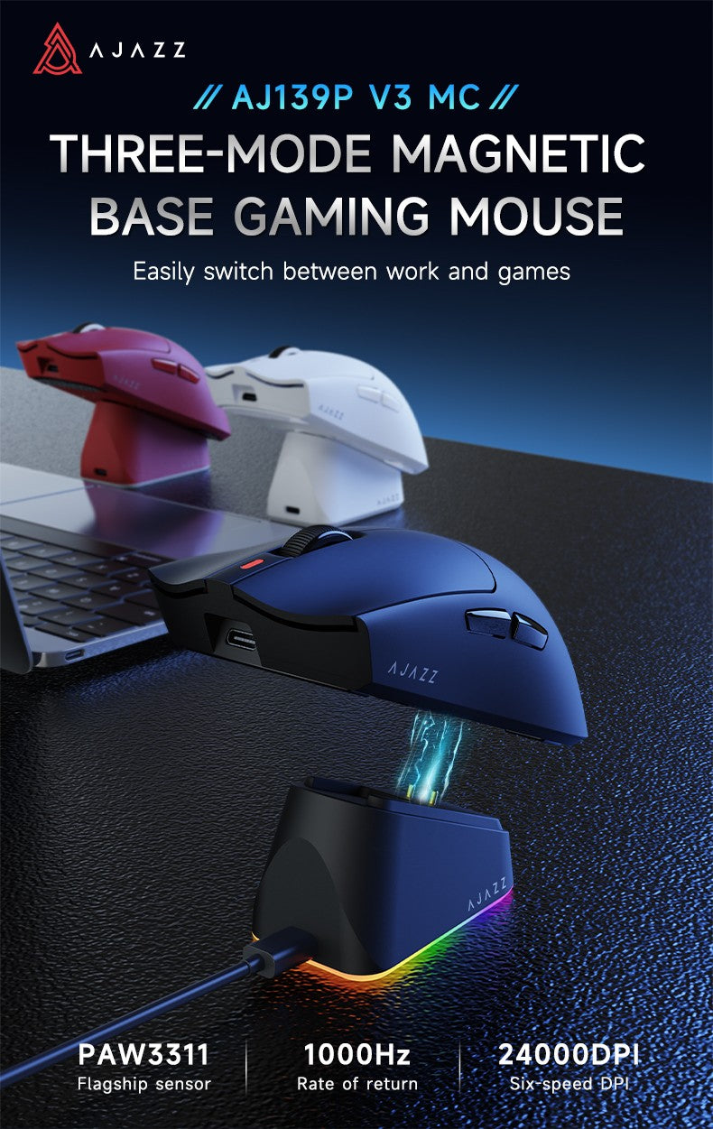 Mouse Sem Fio Bluetooth Tri Mode