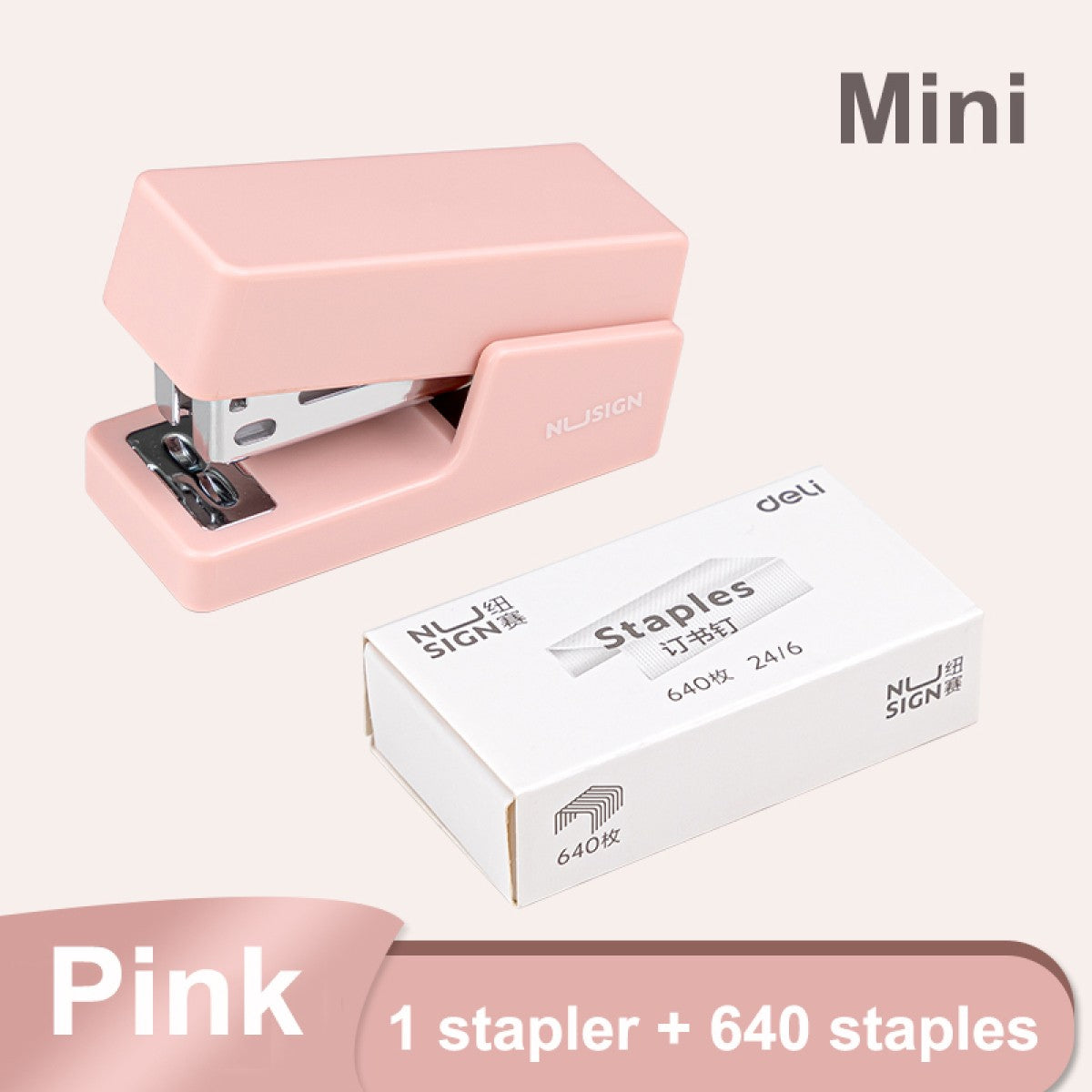 Mini Grampeador De Mesa Compacto