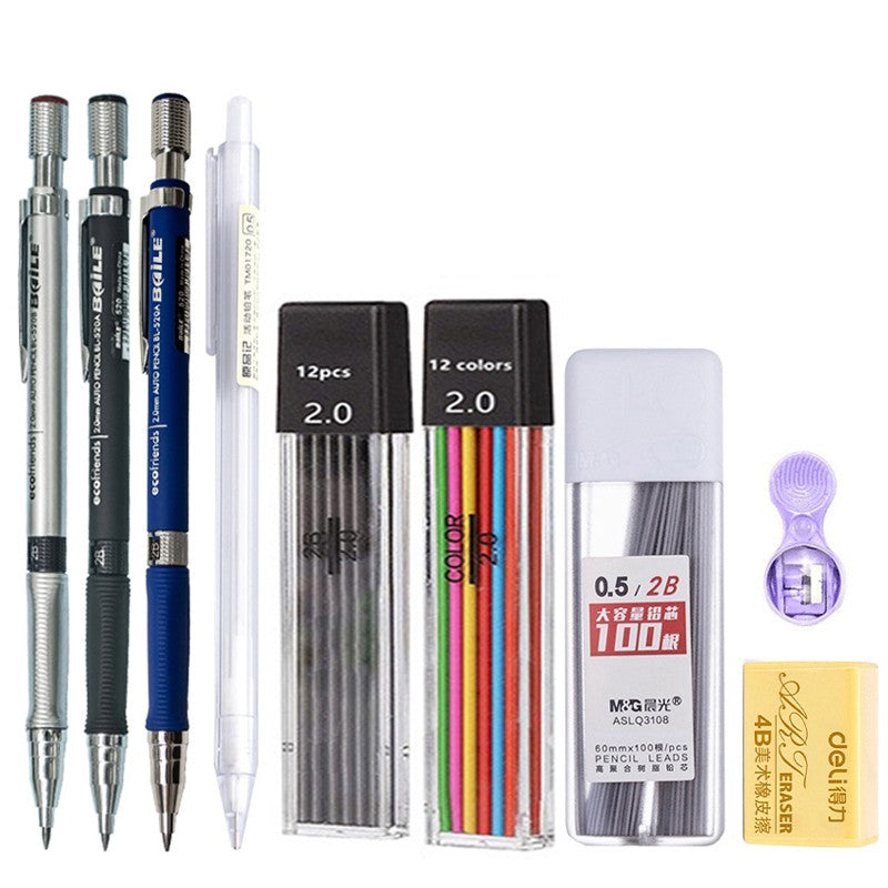 Kit Lapiseira 0.2mm Com Borracha