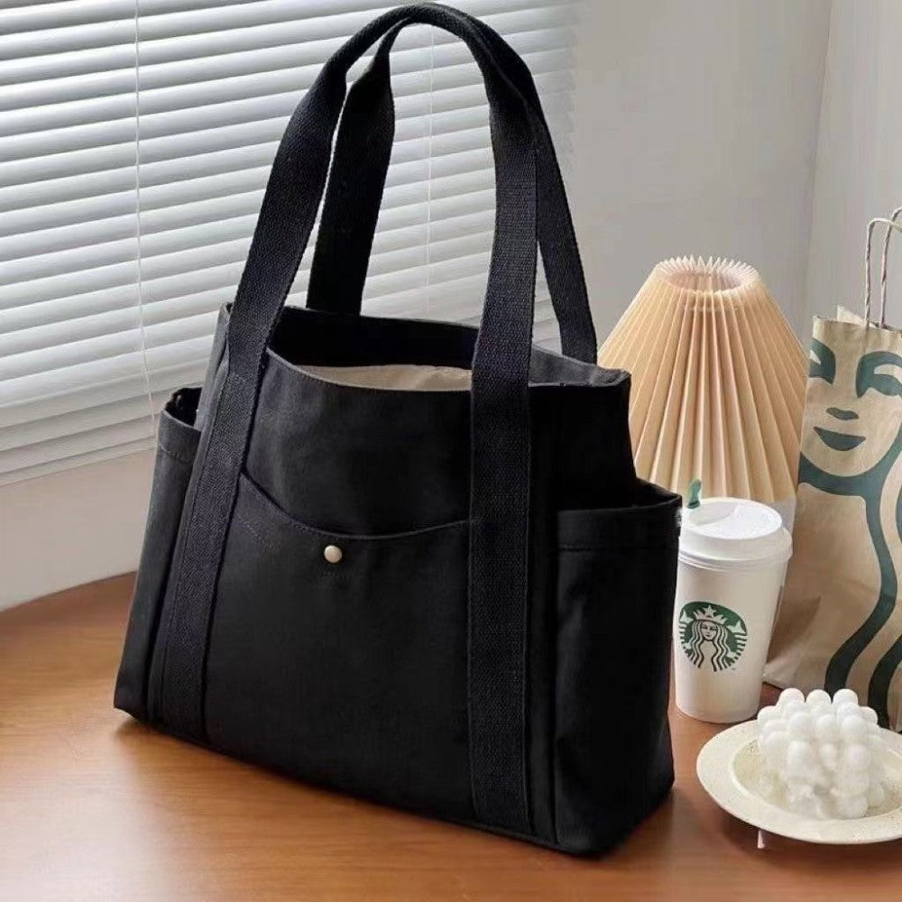 Bolsa De Ombro Grande Em Tecido Oxford
