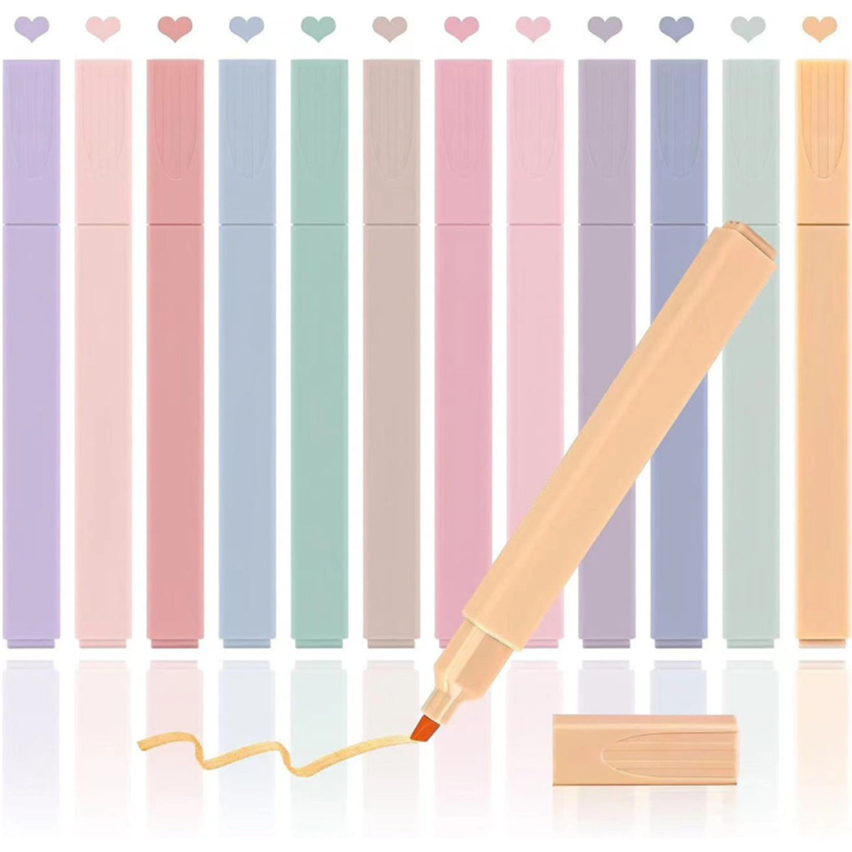 Kit Marca Texto Pastel Com 12 Cores