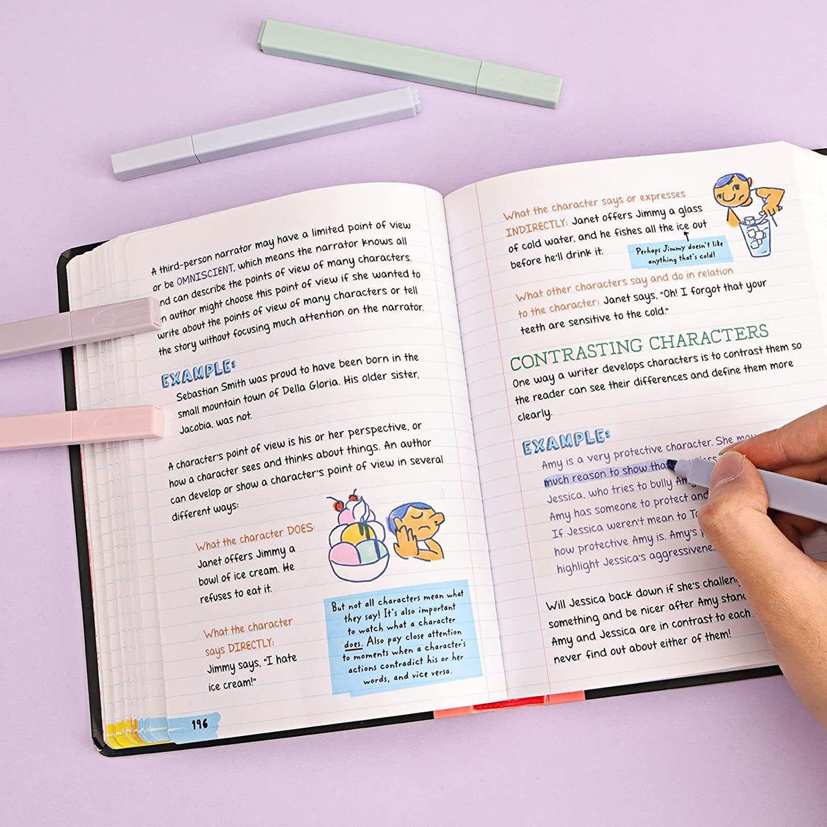 Kit Marca Texto Pastel Com 12 Cores
