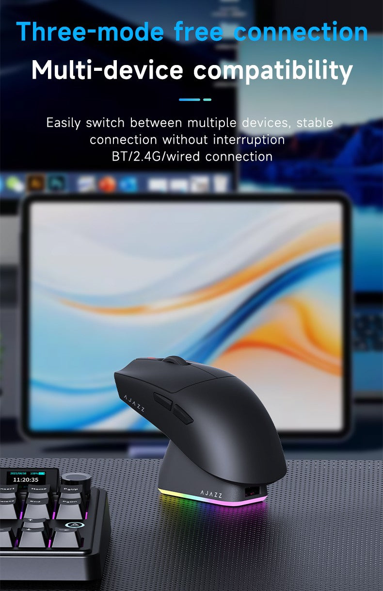 Mouse Sem Fio Bluetooth Tri Mode