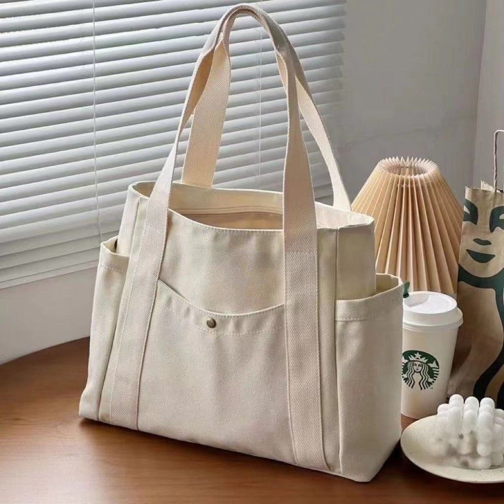 Bolsa De Ombro Grande Em Tecido Oxford